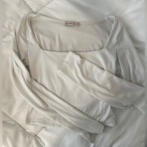 White long sleeve squareneck